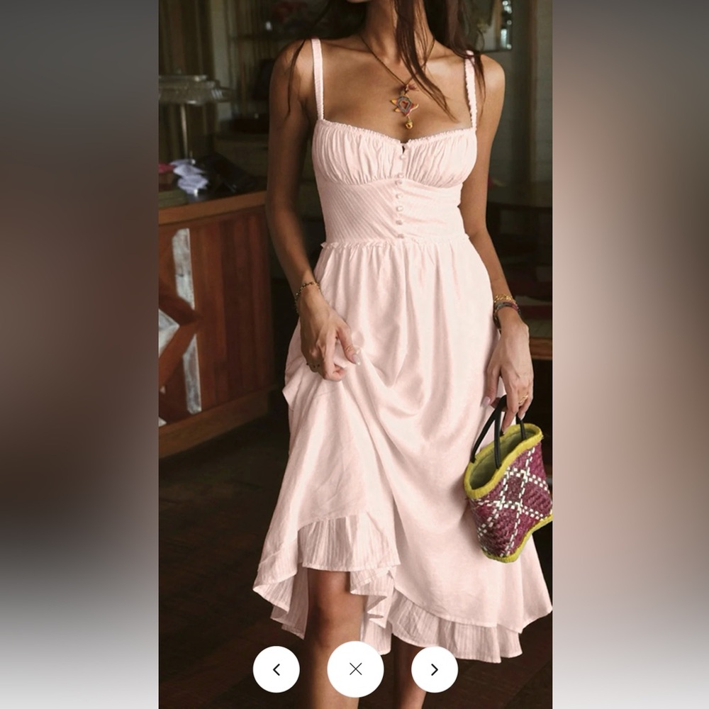 Commense Light Pink Maxi Dress